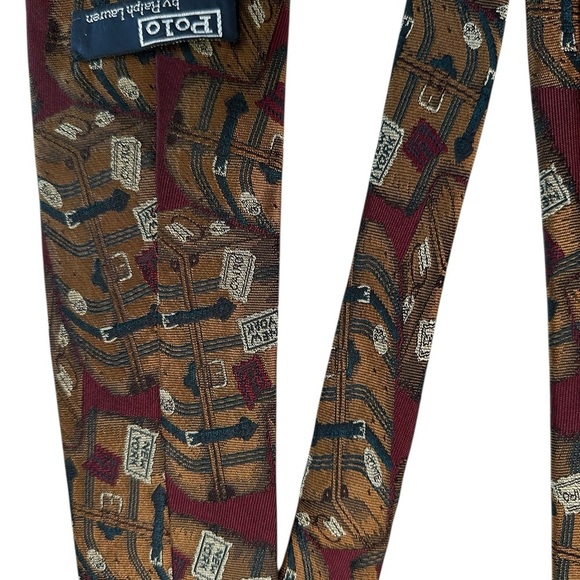 Polo by Ralph Lauren New York Cairo Print Silk Men's Neck Tie Size 4 x 59 - Picture 14 of 17